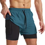 2 in 1 shorts men