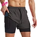 Elevate your workout with our men's 2 in 1 running shorts. Shop now for a range of sizes and colors to enhance your fitness routine with our men's 2 in 1 running shorts.